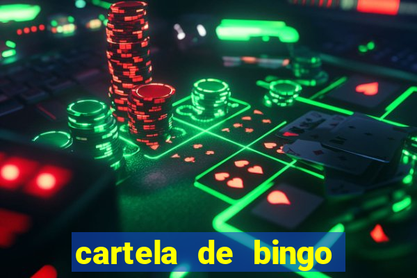 cartela de bingo cha de bebe